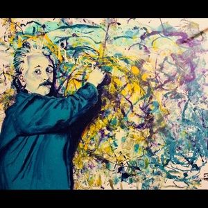 Acrylic Einstein painting